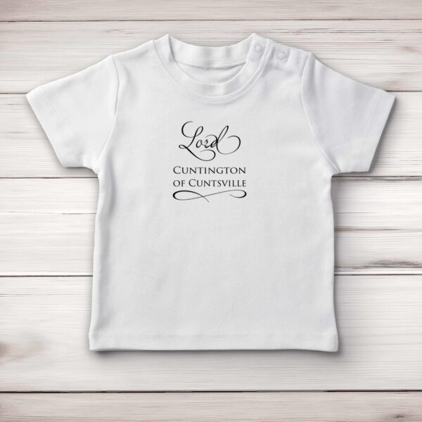 Lord & Lady Cuntington - Rude Baby T-Shirts - Slightly Disturbed - Image 1 of 8