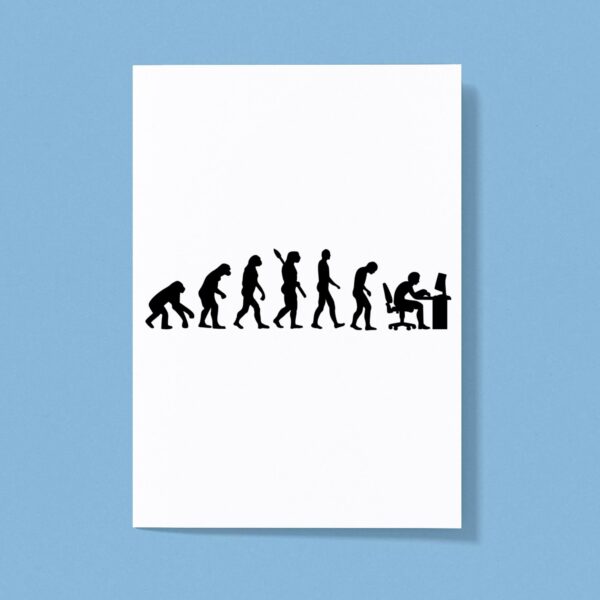 Evolution Of A Programmer - Geeky Greeting Cards - Slightly Disturbed - Image 1 of 1