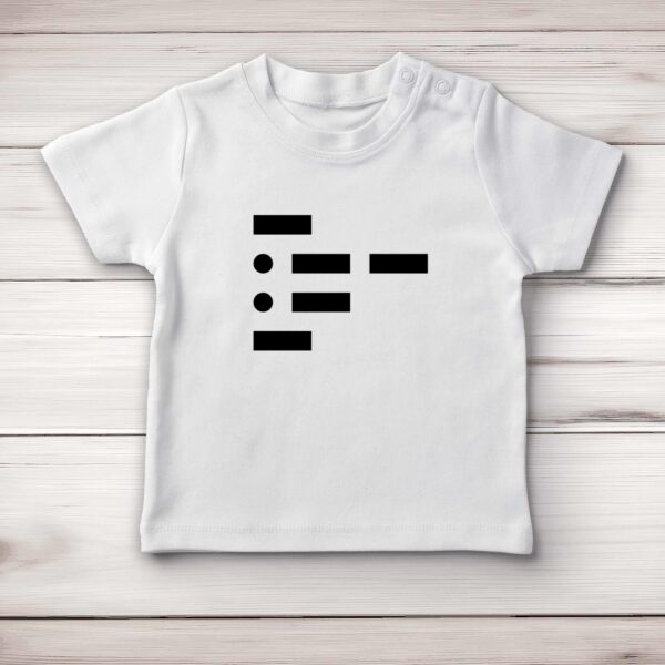 Morse Code Twat - Rude Baby T-Shirts - Slightly Disturbed - Image 1 of 4
