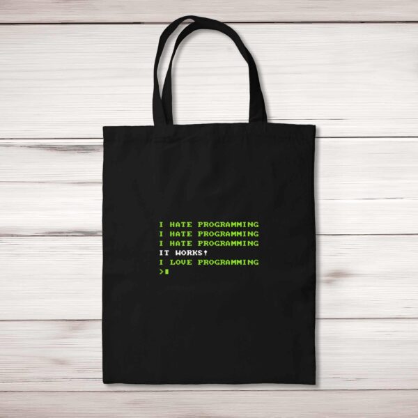 Love Programming - Geeky Tote Bags - Slightly Disturbed