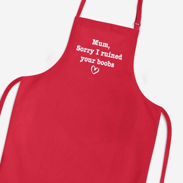 Ruined Your Boobs - Rude Aprons - Slightly Disturbed - Image 1 of 2
