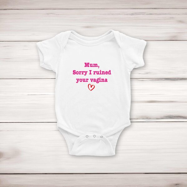 Ruined Your Vagina - Rude Babygrows & Sleepsuits - Slightly Disturbed - Image 1 of 4