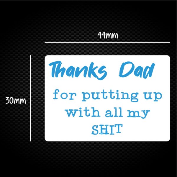 Thanks Dad - All My Shit - Rude Sticker Packs - Slightly Disturbed - Image 1 of 1