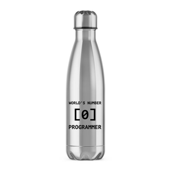 No1 Programmer - Geeky Water Bottles - Slightly Disturbed - Image 1 of 6