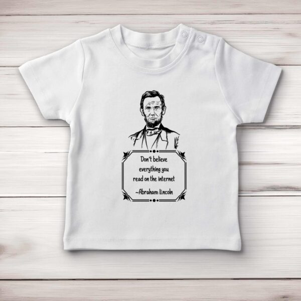 Dont Believe Everything - Novelty Baby T-Shirts - Slightly Disturbed - Image 1 of 3