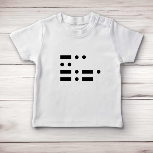Morse Code Dick - Rude Baby T-Shirts - Slightly Disturbed - Image 1 of 4