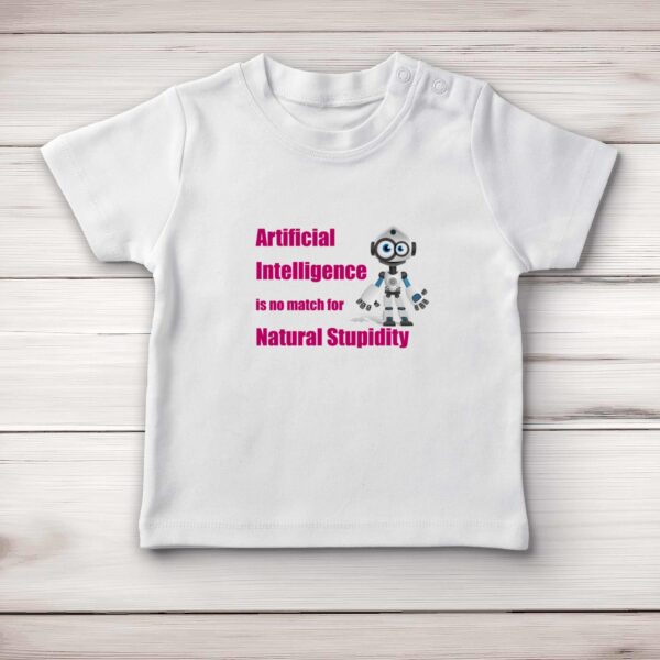 Natural Stupidity - Geeky Baby T-Shirts - Slightly Disturbed - Image 1 of 4
