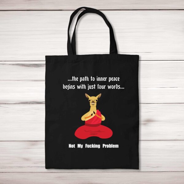 Path To Inner Peace - Rude Tote Bags - Slightly Disturbed - Image 1 of 4