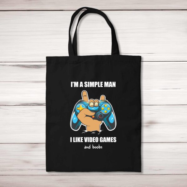 I'm A Simple Man - Rude Tote Bags - Slightly Disturbed - Image 1 of 5
