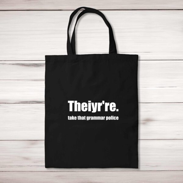 Grammar Police - Novelty Tote Bags - Slightly Disturbed - Image 1 of 5