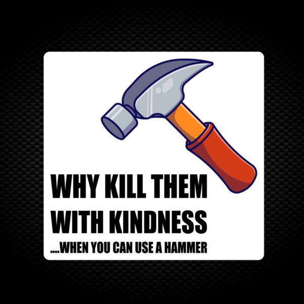 Kill Them With Kindness - Rude Vinyl Stickers - Slightly Disturbed - Image 1 of 1