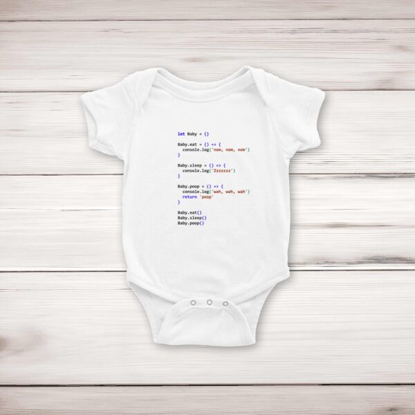 Javascript Coding - Geeky Babygrows & Sleepsuits - Slightly Disturbed