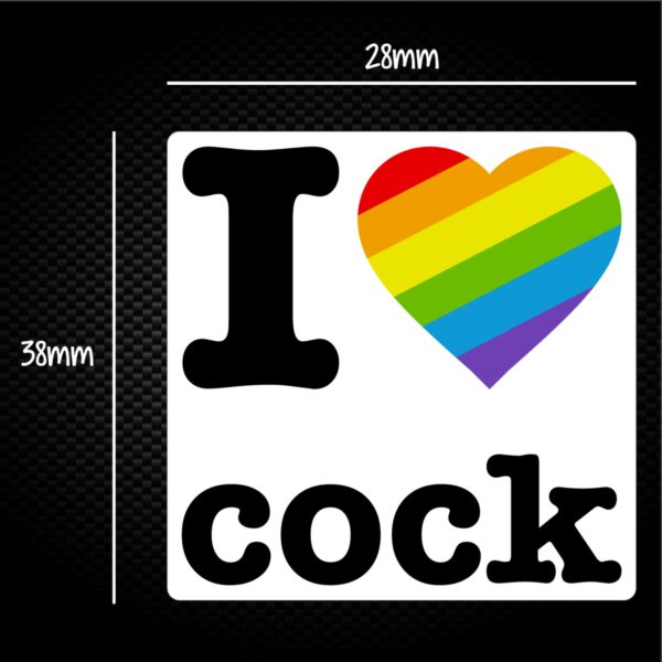 I Love Cock Pride Sticker Pack - Rude Stickers - Slightly Disturbed