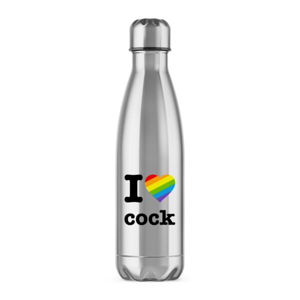 I Love Cock Pride - Rude Water Bottles - Slightly Disturbed - Image 1 of 3