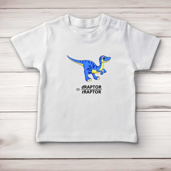 Velociraptor - Geeky Baby T-Shirts - Slightly Disturbed - Image 1 of 4