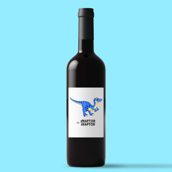 Velociraptor - Geeky Wine/Beer Labels - Slightly Disturbed - Image 1 of 1