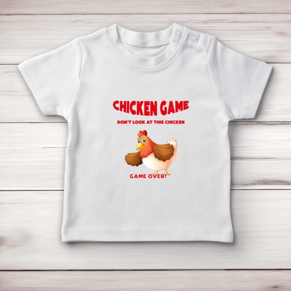 Chicken Game - Novelty Baby T-Shirts - Slightly Disturbed - Image 1 of 4