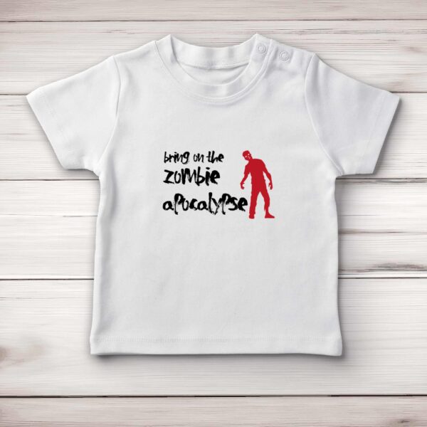 Zombie Apocalypse - Novelty Baby T-Shirts - Slightly Disturbed - Image 1 of 4