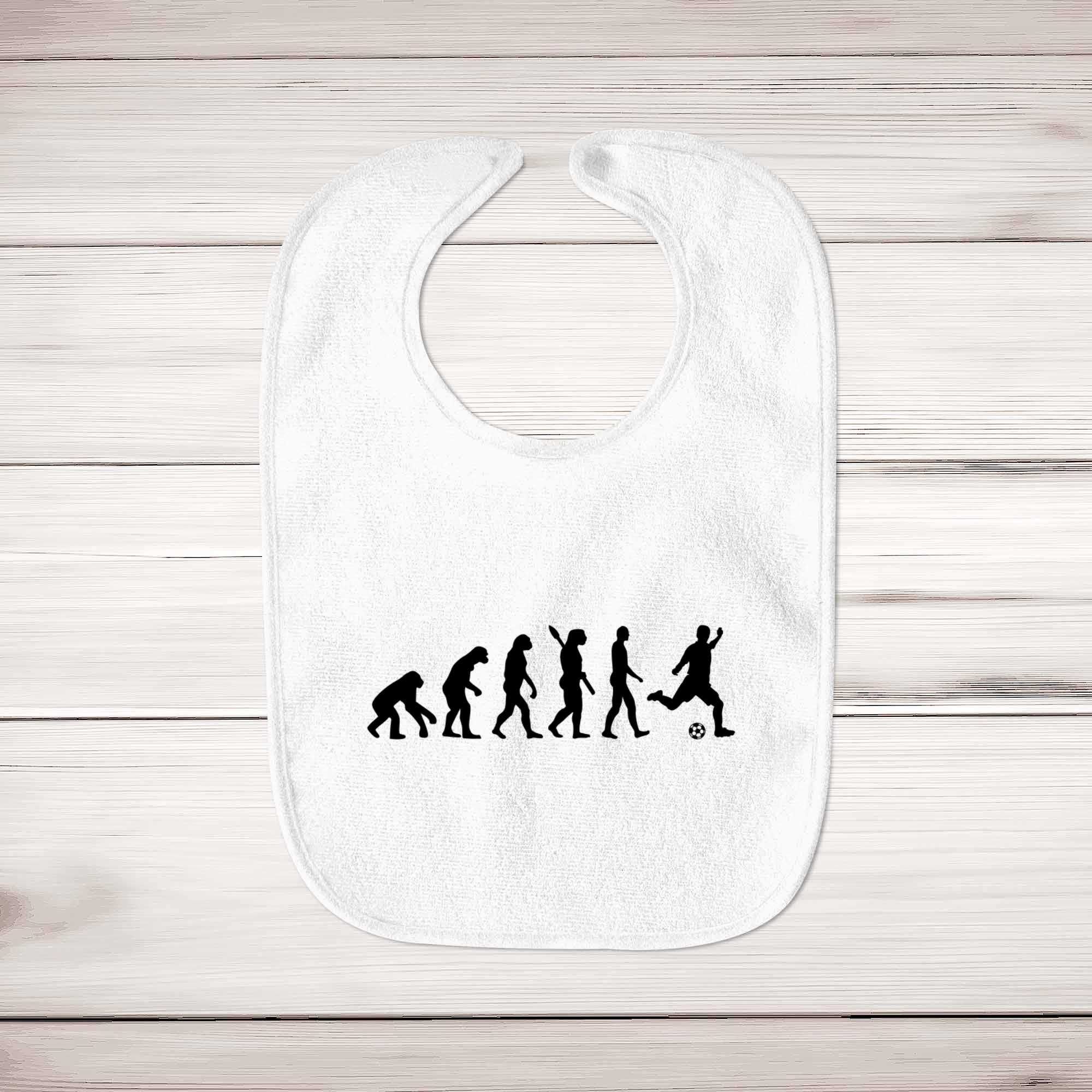 Evolution Of A Footballer Baby Bib