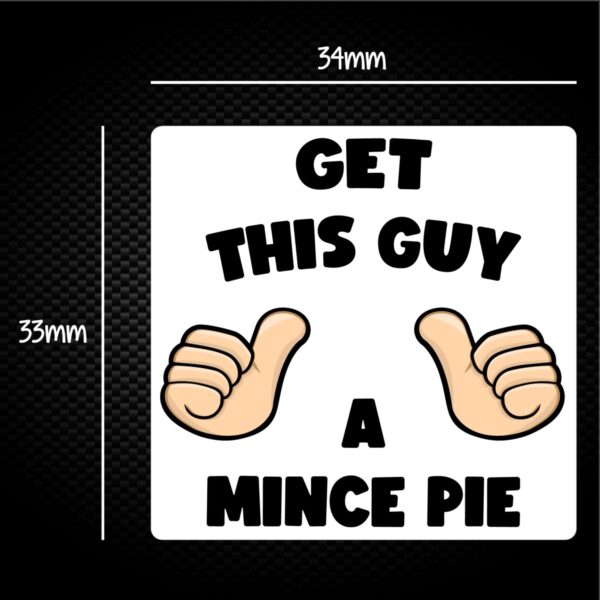 Get This Guy A Mince Pie - Novelty Sticker Packs - Slightly Disturbed - Image 1 of 1