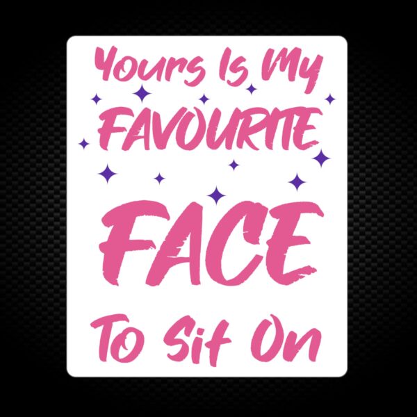 Favourite Face - Rude Vinyl Stickers - Slightly Disturbed - Image 1 of 1