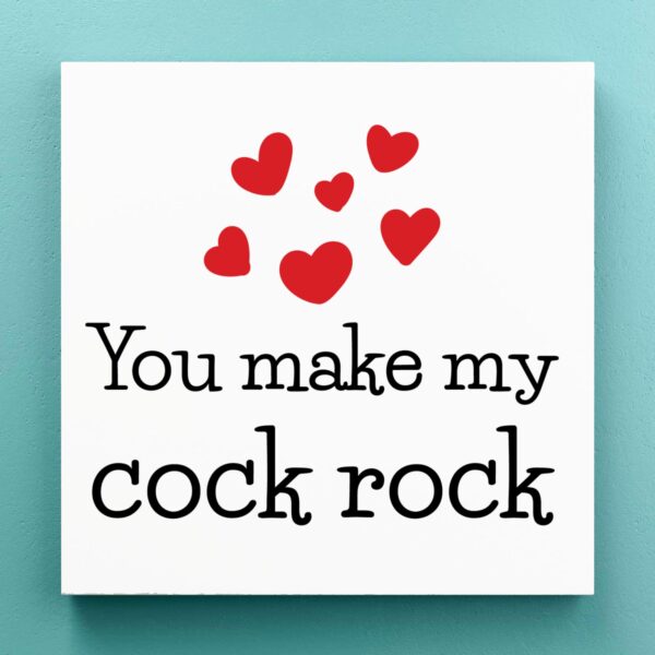 You Make My Cock Rock - Rude Canvas Prints - Slightly Disturbed - Image 1 of 1