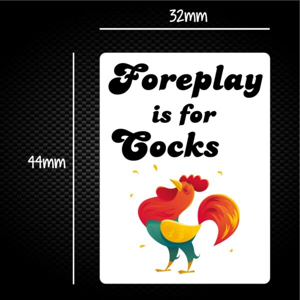 Foreplay Is For Cocks - Rude Sticker Packs - Slightly Disturbed - Image 1 of 1